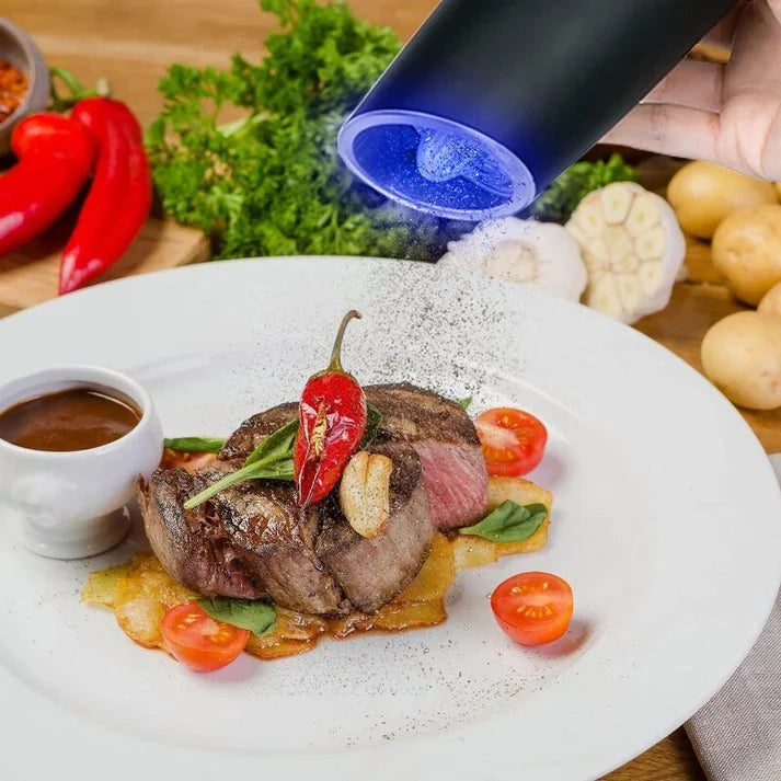 USB Rechargeable Electric Salt and Pepper Grinder with Automatic Dispensing