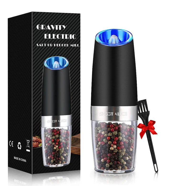 USB Rechargeable Electric Salt and Pepper Grinder with Automatic Dispensing